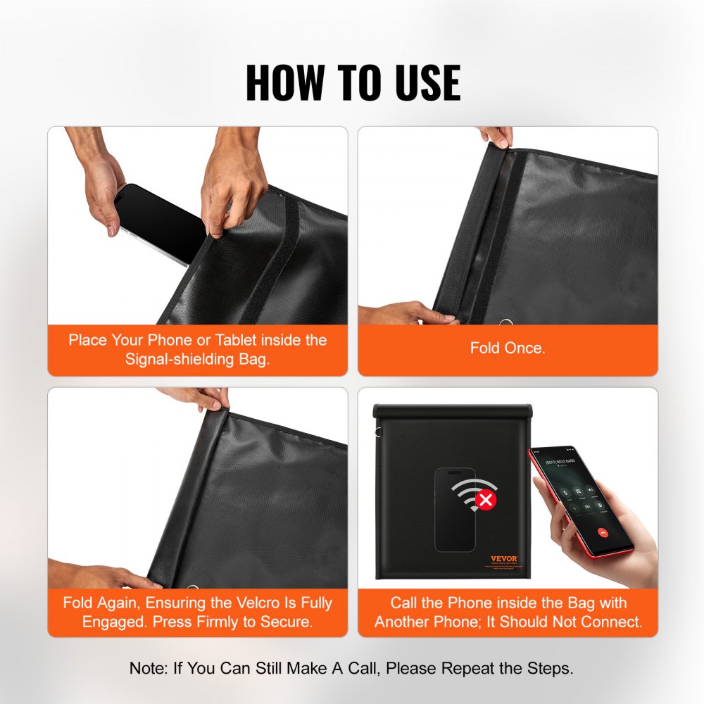 VEVOR Faraday Bag Signal Blocking Holder for Laptop & Tablets(16.9 x 15") Black 