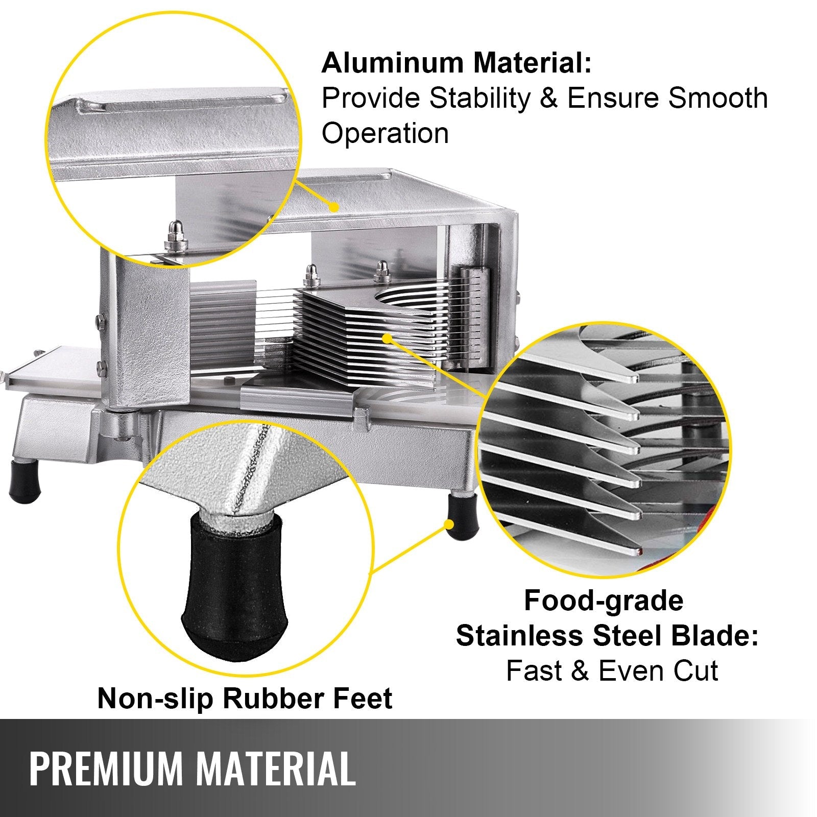 Commerical Heavy Duty Tomato Silcer Onion Cutter 3/16" Stainless Steel 