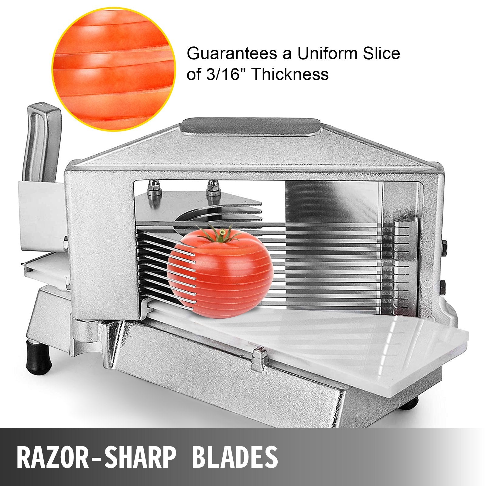 Commerical Heavy Duty Tomato Silcer Onion Cutter 3/16" Stainless Steel 