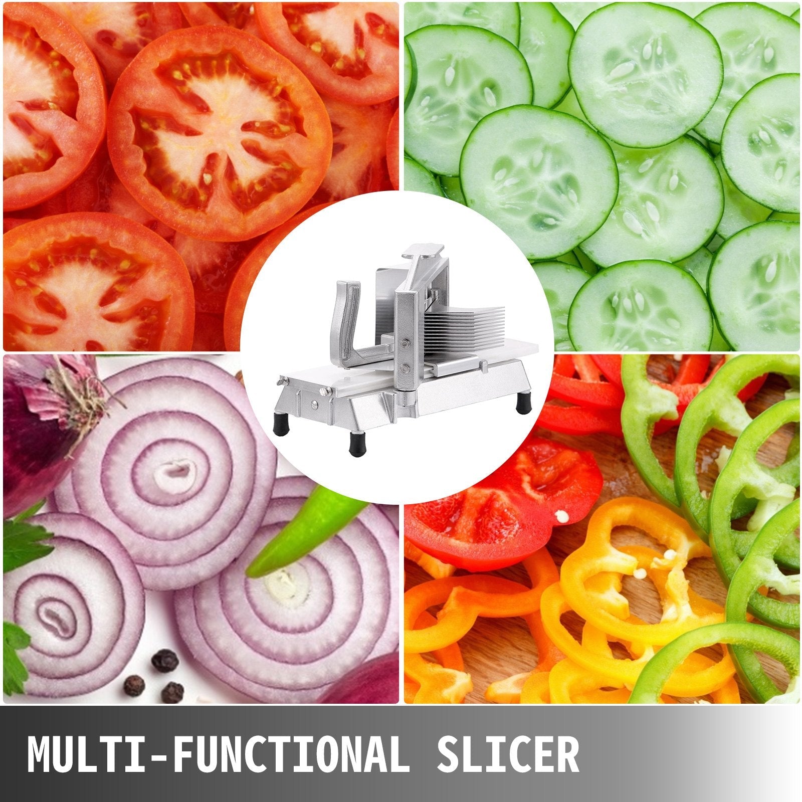Commerical Heavy Duty Tomato Silcer Onion Cutter 3/16" Stainless Steel 