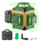 VEVOR Laser Level, 100ft, Self Leveling Manual Green 3 x 360° Cross Line Laser, IP54 Waterproof Remote Control Manual Self-leveling Mode & 8h Continuous Working Time Line Laser, Battery and Stand Incl