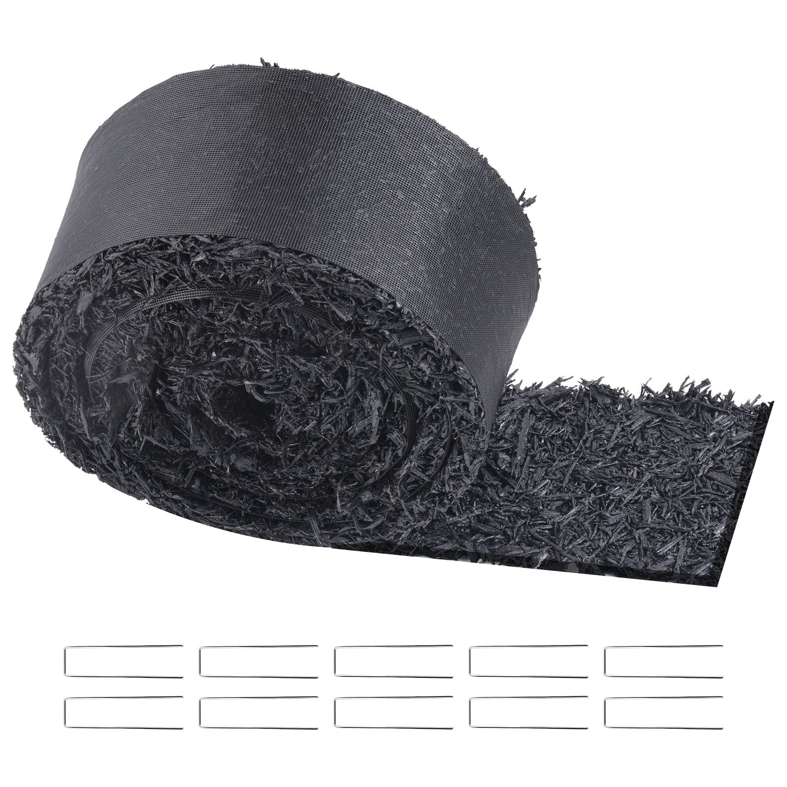 VEVOR Rubber Mulch Roll for Landscaping 120 x 4.5in Rubber Mulch Mat Pathway 
