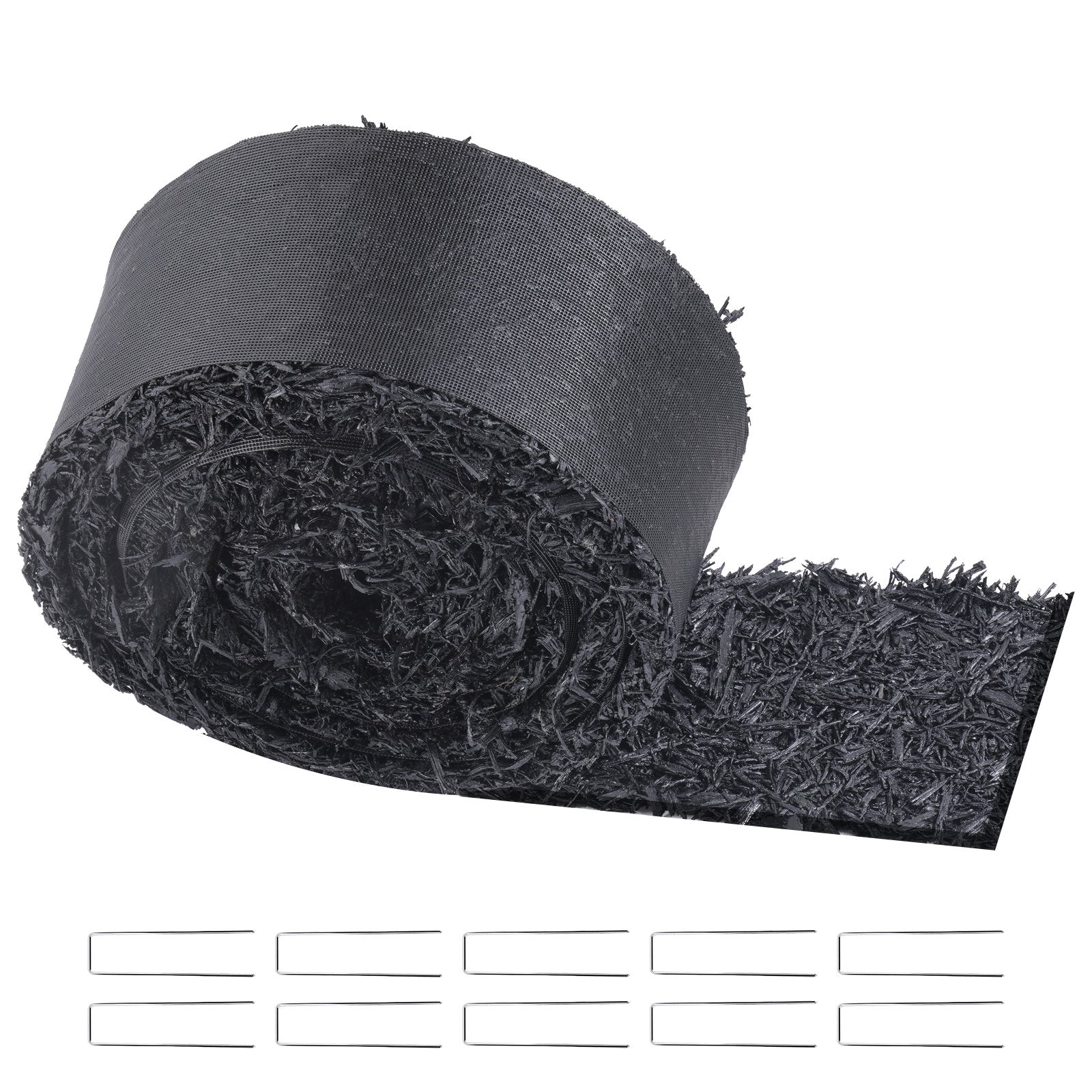 VEVOR Rubber Mulch Roll for Landscaping 120 x 4.5in Rubber Mulch Mat Pathway 