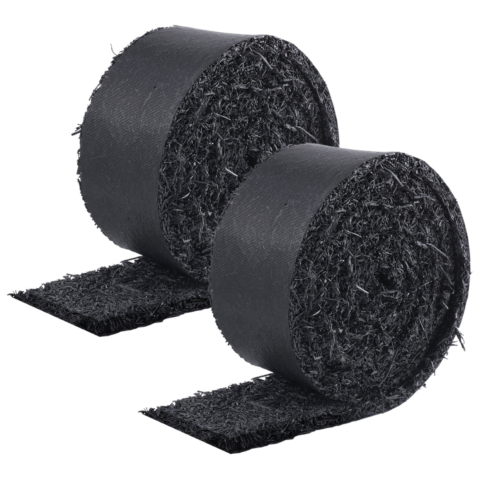 VEVOR 2 Rolls Rubber Mulch Roll for Landscaping 120 x 4.5in Rubber Mulch Mat 