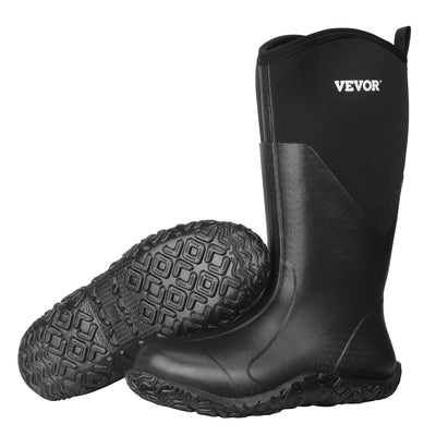 VEVOR Protective Footwear for Men Neoprene Rubber Work Rain Boots  Size 12 US 