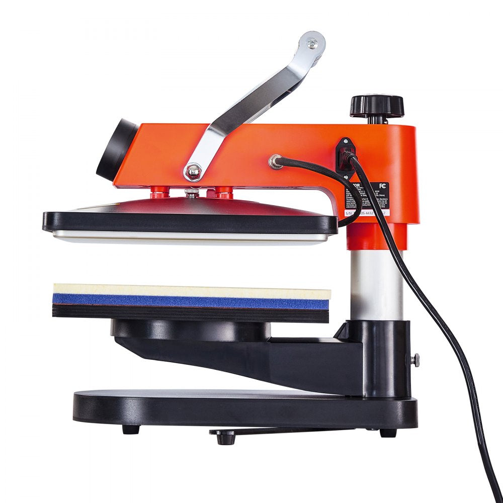VEVOR Heat Press Machine, 12 x 15 inches Fast Heating 360 Swing Away Digital Sublimation Transfer, 5-in-1 T-Shirt Vinyl Transfer Printer for Banners Canvas Bag Pillow Shirts Cups Plates Caps 