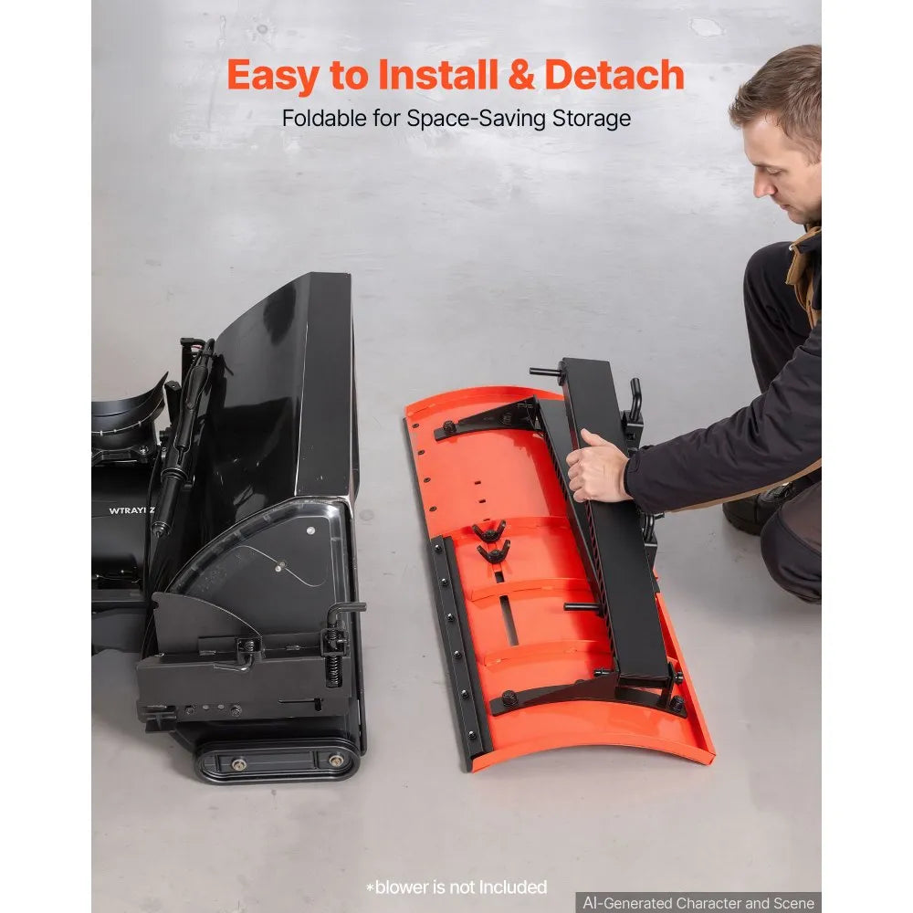 Universal Snow Plow Attachment 22–32 in – Adjustable Steel Blade for Snowblowers