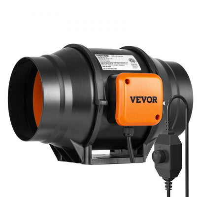 VEVOR 6 Inch Inline Duct Fan HVAC Exhaust Blower Kit AC Variable Speed Control 