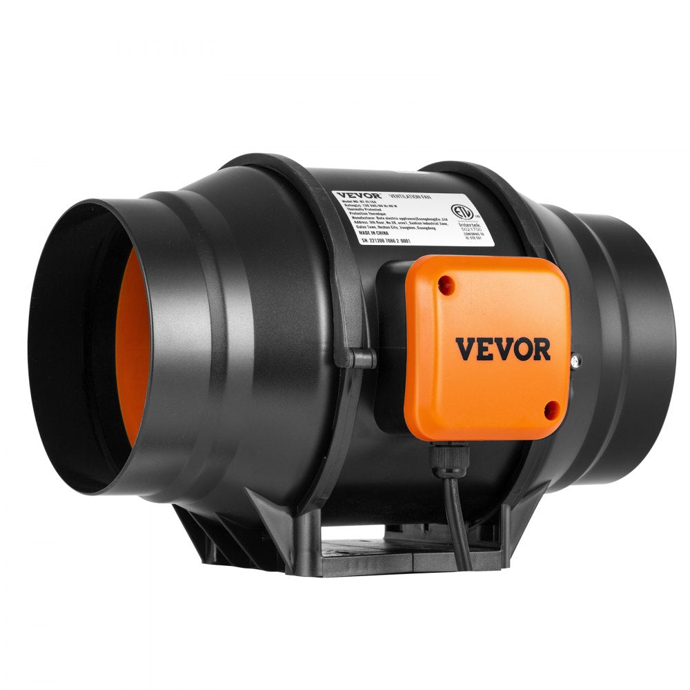 VEVOR 6 Inch Inline Duct Fan HVAC Exhaust Blower Kit AC Variable Speed Control 