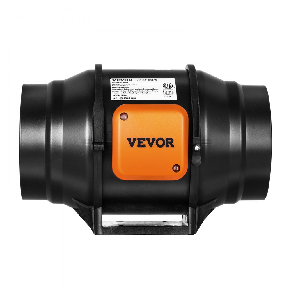 VEVOR 6 Inch Inline Duct Fan HVAC Exhaust Blower Kit AC Variable Speed Control 