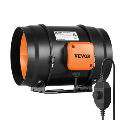VEVOR 8 Inch Inline Duct Fan HVAC Exhaust Blower Kit AC Variable Speed Control 