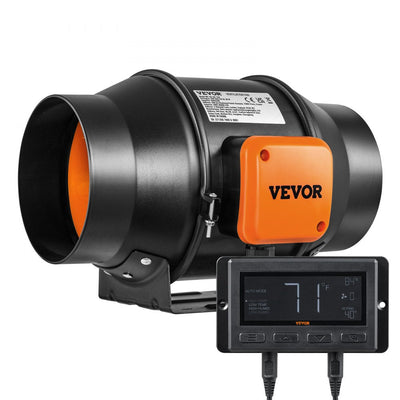 VEVOR 6 Inch Inline Duct Fan HVAC Exhaust Blower Kit EC Variable Speed Control 