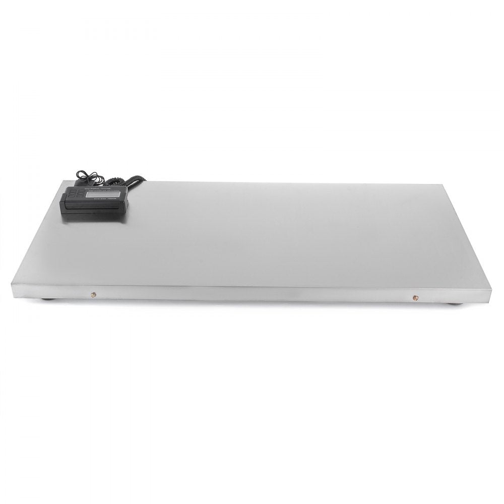 VEVOR 1100Lbs x 0.2Lbs Digital Livestock Scale Large Pet Vet Scale Stainless Steel Platform Electronic Postal Shipping Scale Heavy Duty Large Dog Hog Sheep Goat Pig Sheep Scale 