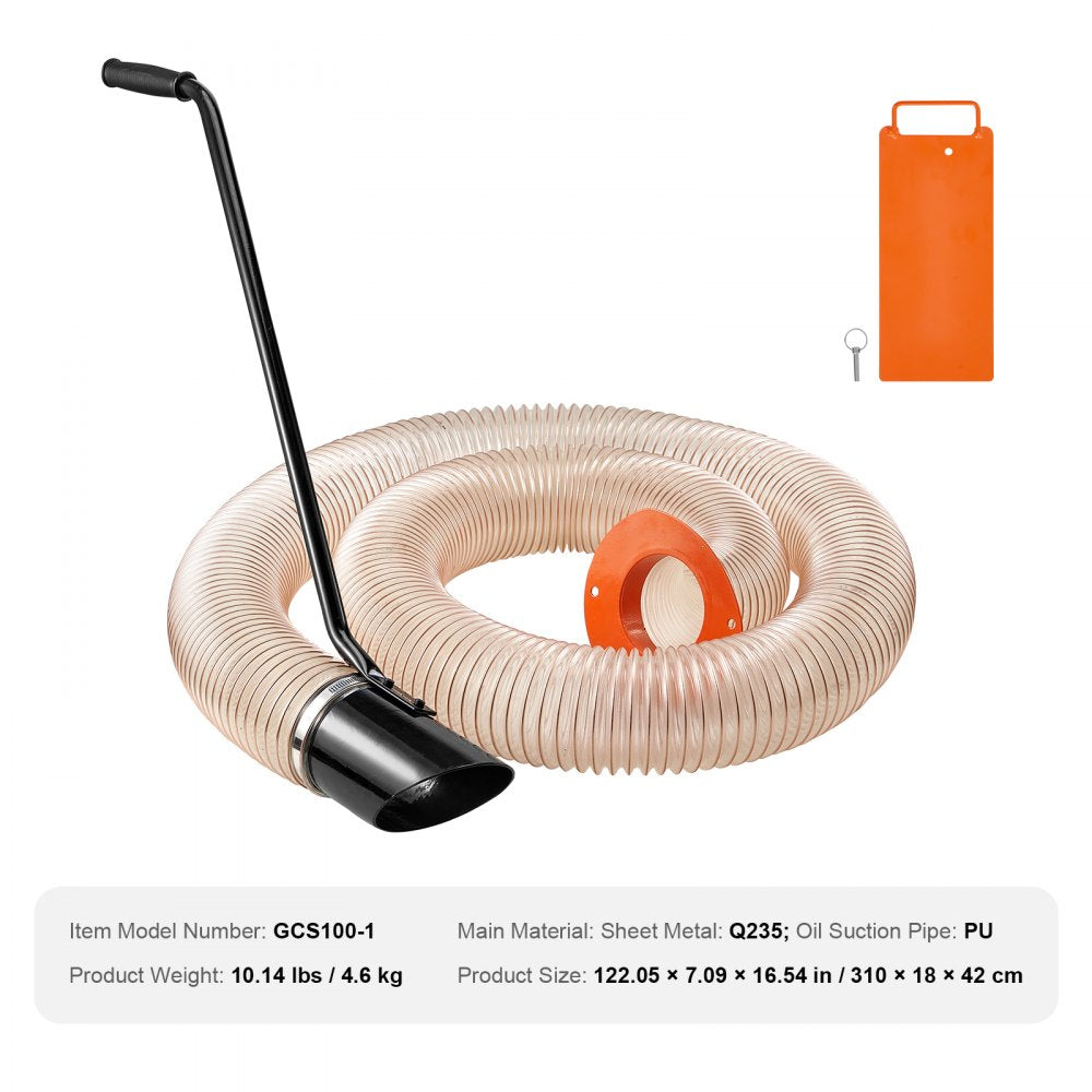 VEVOR 4.3In x 13.1ft 4in Diameter Wood Chipper Shredder Mulcher Leaf Vacuum Kit 