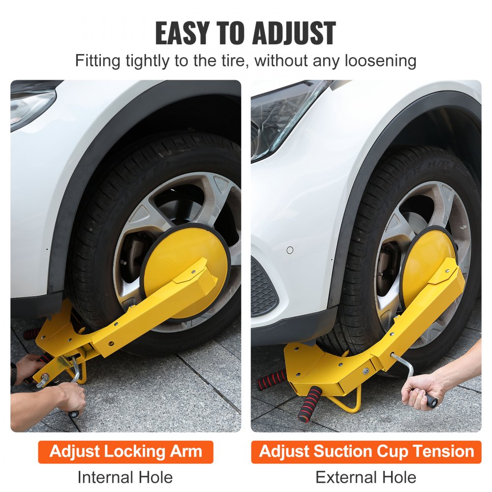 VEVOR Wheel Lock Clamp, 2-Pack Trailer Wheel Lock, Heavy-Duty Anti Theft Tire Lock, Trailer Wheel Locks for RV Trailers, Cars, Trucks, SUVs 