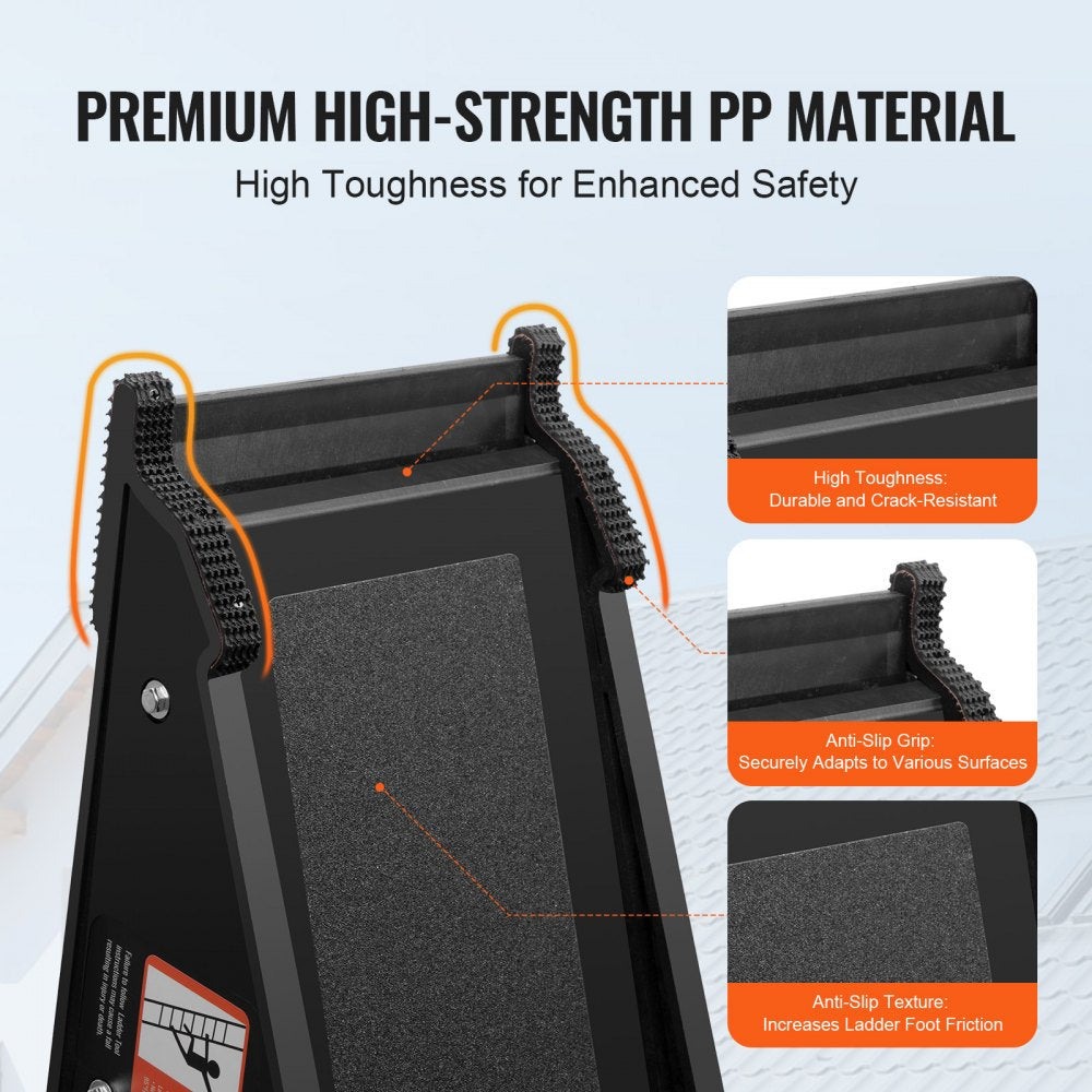 VEVOR Ladder Levler 380lbs Load PP Leveling Tool with Storage for Uneven Ground 