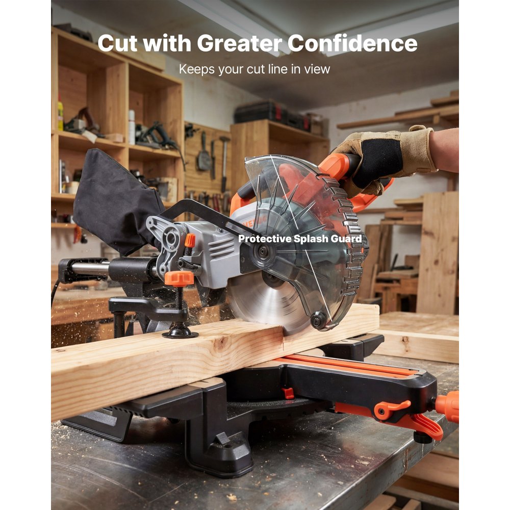 Sliding Compound Miter Saw, 7-1/4" Cordless, LED Precision Guide, Battery & Charger Included