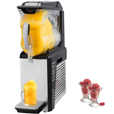 VEVOR Slush Frozen Drink Machine, 10L Tank, 600W Commercial Margarita Maker with 24.8°F to 28.4°F Temperature, Automatic Cleaning Cold Drink and Slush Modes, Perfect for Restaurants Cafes Bars 