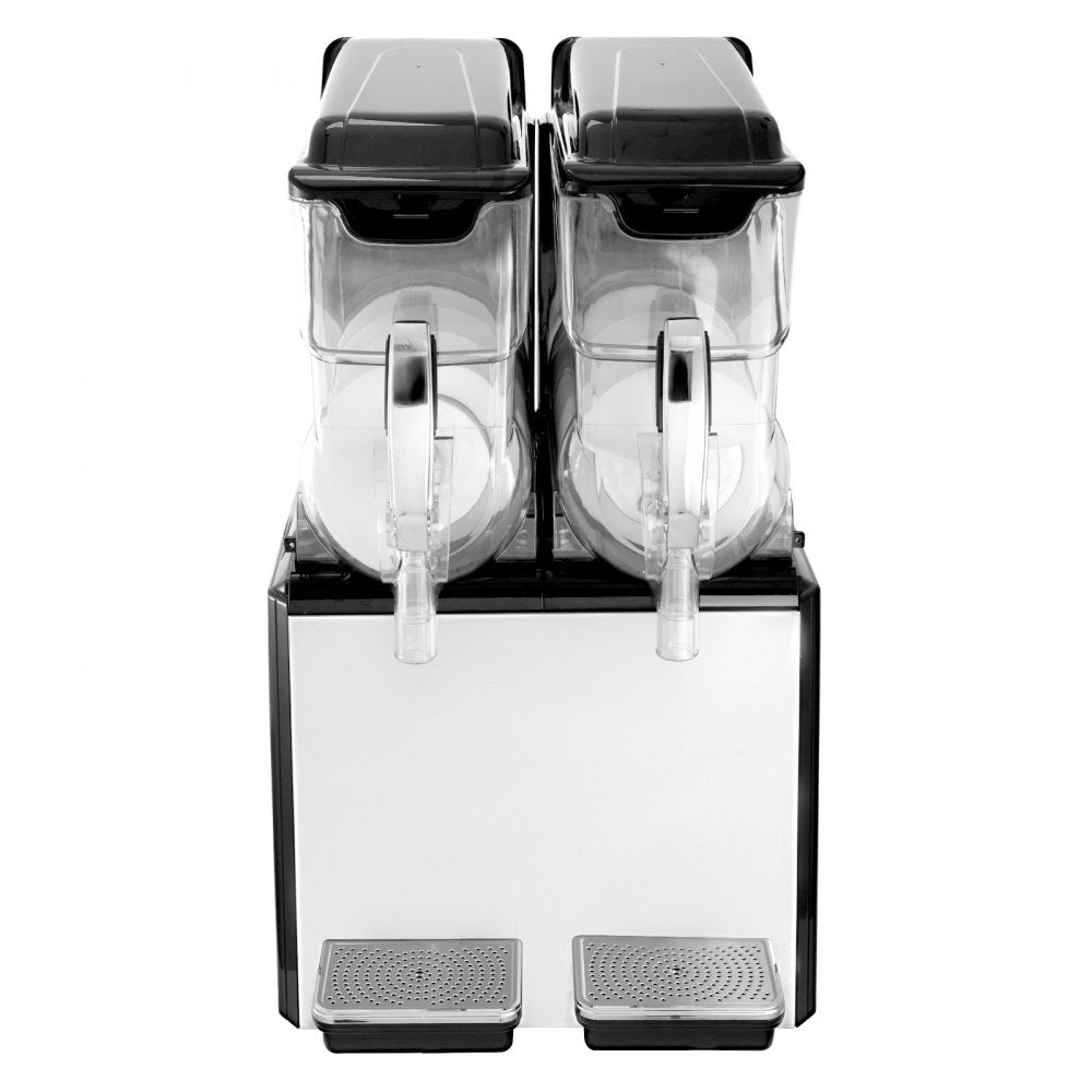 VEVOR Slush Frozen Drink Machine, 10LX2 Tanks, 900W Commercial Margarita Maker with 24.8°F to 28.4°F Temperature, Automatic Cleaning Cold Drink and Slush Modes, Perfect for Restaurants Cafes Bars 