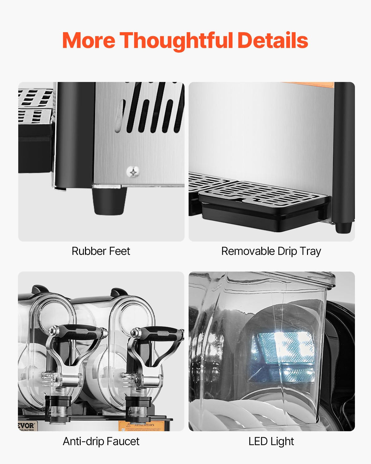 VEVOR Margarita Machine, 3LX2 Tank Slushy Machine Commercial, 340W Frozen Margarita Machine with Temperature Preservation, Stainless Steel Home Slush Frozen Drink Machine with Automatic Clean, Black 