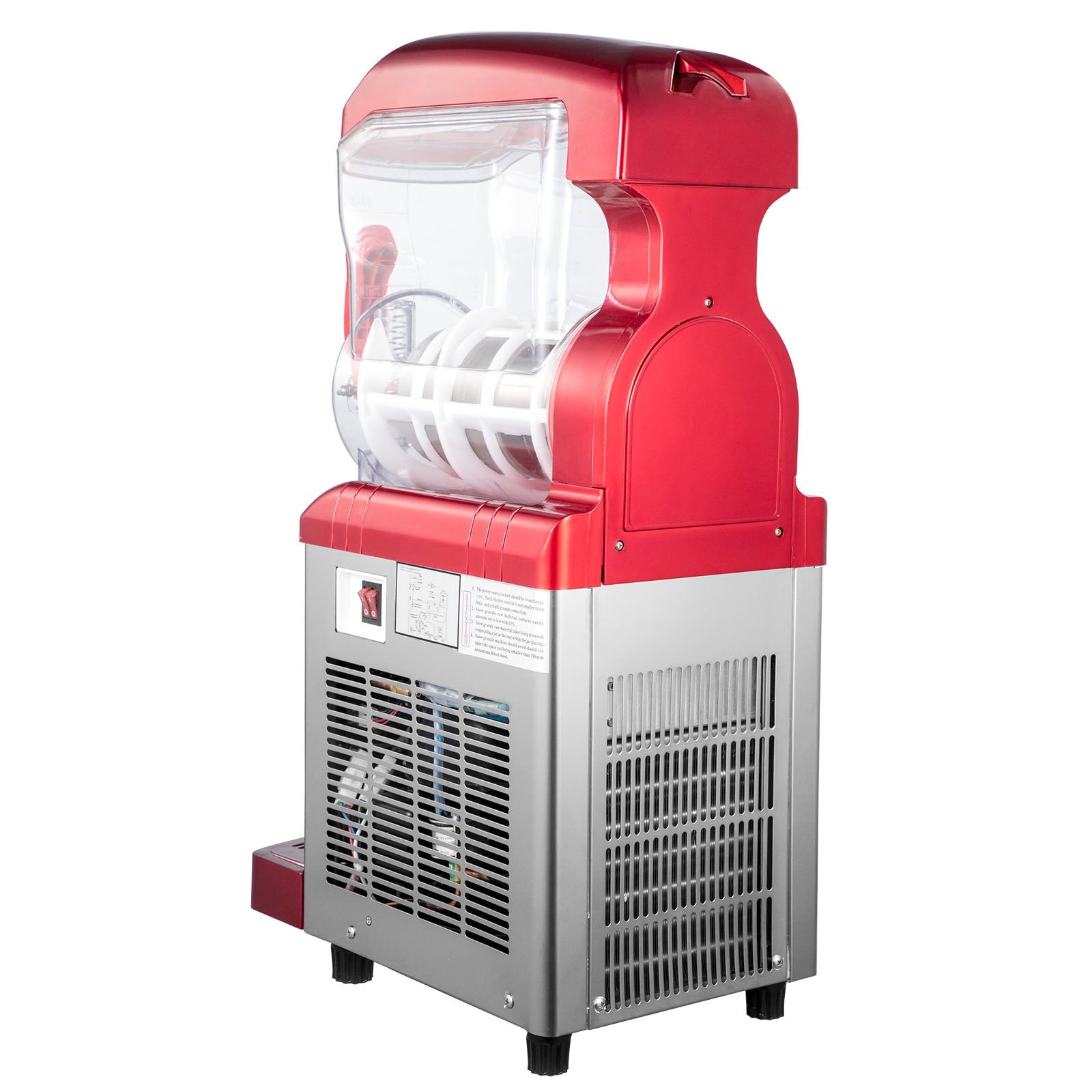 VEVOR Slush Frozen Drink Machine, 6LX1 Tank, 450W Commercial Margarita Maker with 14°F to 41°F Temperature Preservation, Automatic Clean Four Selectable Modes for Cafes Restaurants, Red 