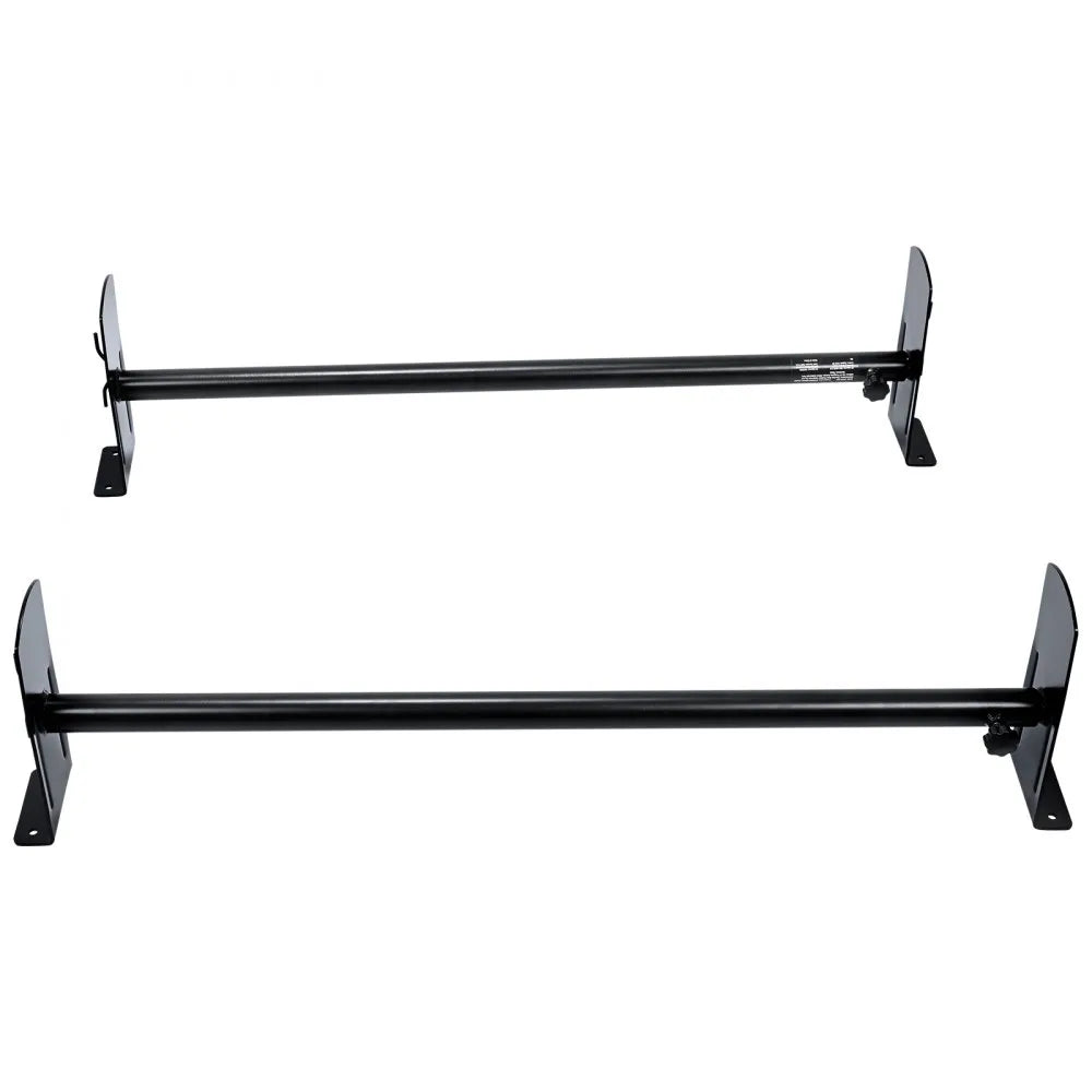 VEVOR Van Roof Ladder Rack, 2 Bars Alloy Steel Roof Racks, 500 LBS Capacity Rain-Gutter Roof Rack, Adjustable Length 35.8"-57.5", Van Ladder Rack Compatible with Chevrolet Express, GMC Savana, etc