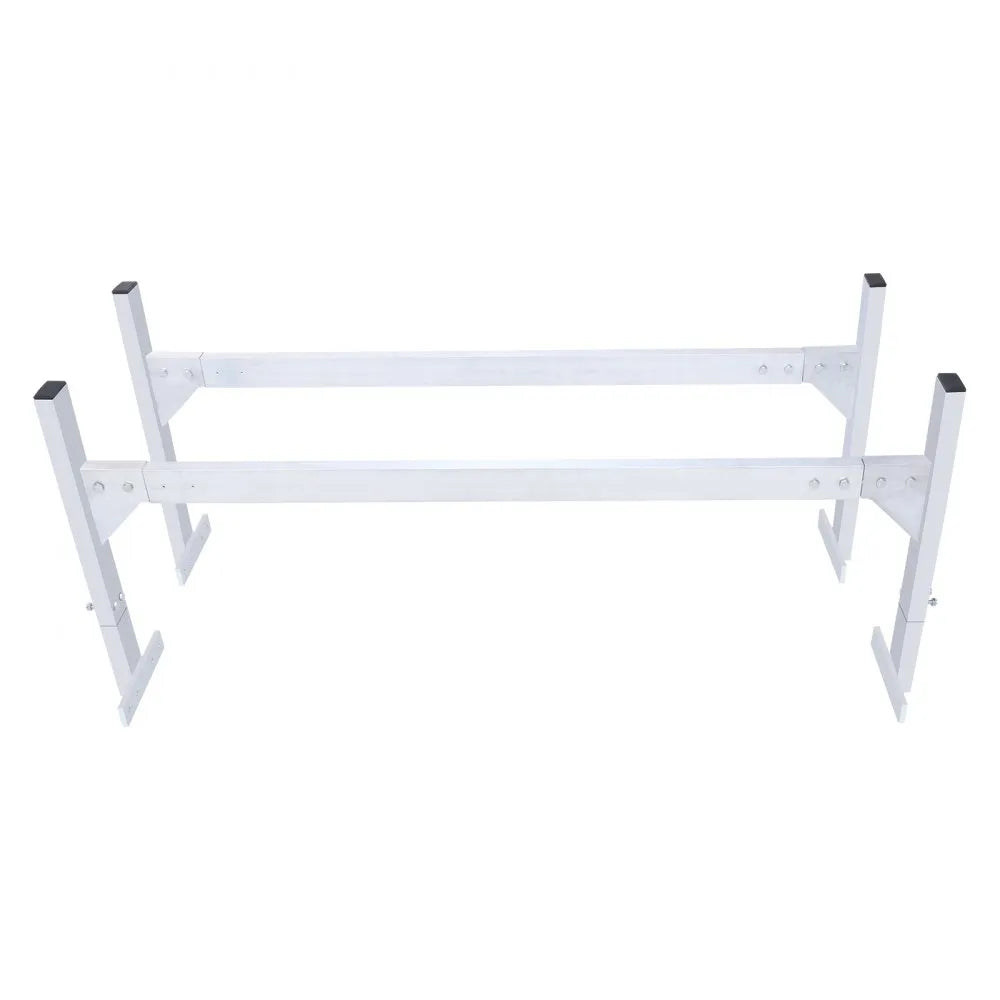 VEVOR Van Roof Ladder Rack, 2 Bars Aluminum Alloy Roof Ladder Racks, 400 LBS Capacity Rain-Gutter Van Roof Rack, Adjustable Length 51.2" to 81.1", Van Ladder Rack for Van, Cargo, Trailer