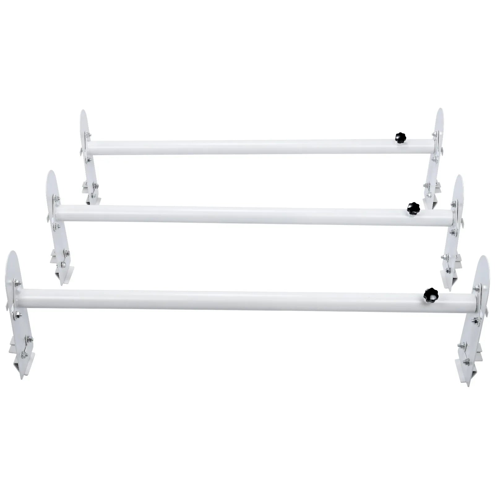VEVOR Van Roof Ladder Rack, 3 Bars Alloy Steel Roof Racks, 750 LBS Capacity Rain-Gutter Roof Rack, Adjustable Length 40.2" to 74.8", Van Ladder Rack Compatible with Chevrolet Express, GMC Savana, etc