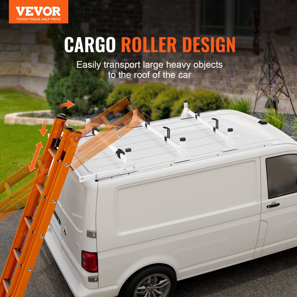 VEVOR Trailer Ladder Rack Van Roof Ladder Rack for Ford Transit Custom 2013-2024 