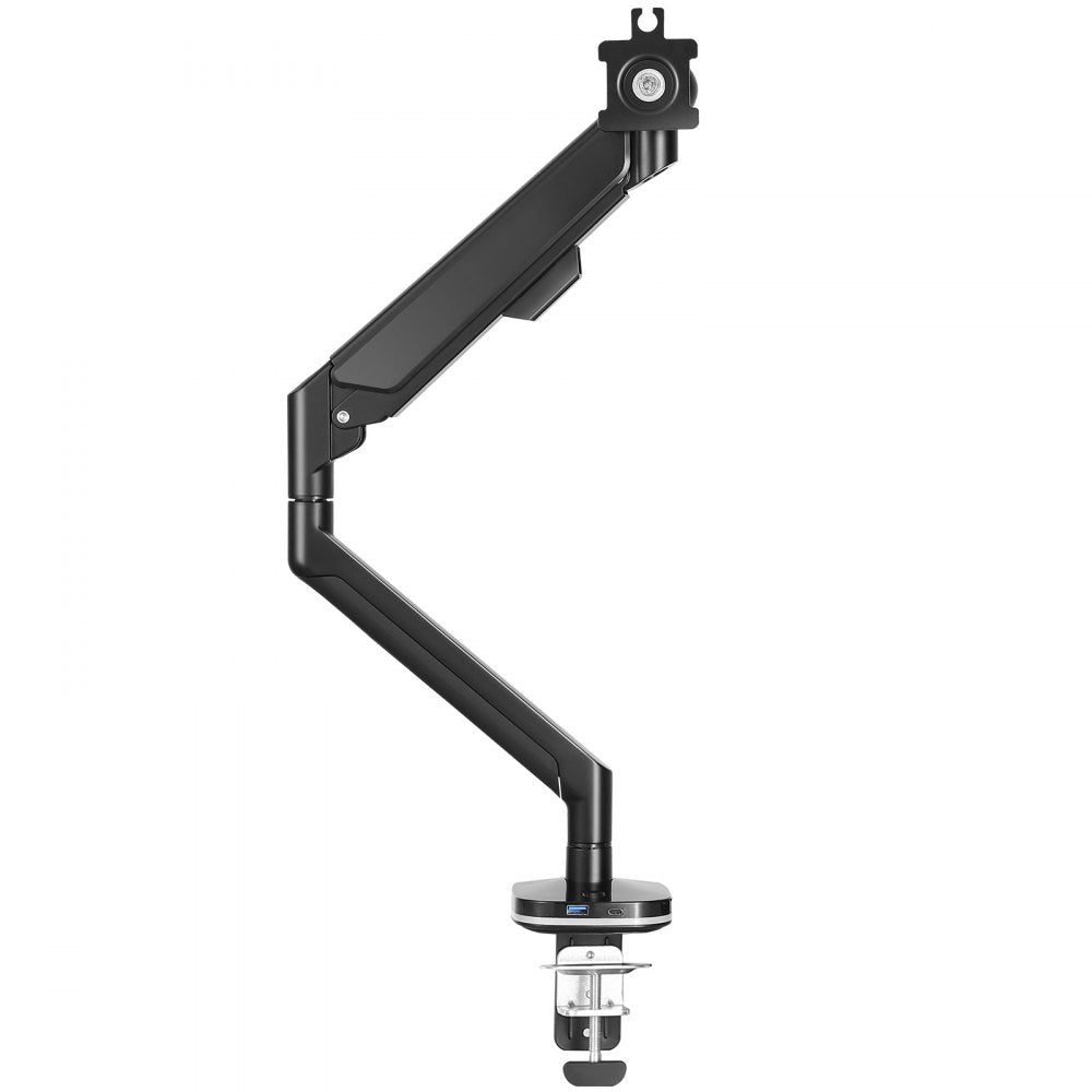 VEVOR Single Monitor Mount, Supports 13"-35" Screen, Fully Adjustable Gas Spring Monitor Arm, Holds up to 26.4 lbs, Computer Monitor Stand Holder with C-Clamp/Grommet Mounting Base, VESA Mount Bracket 