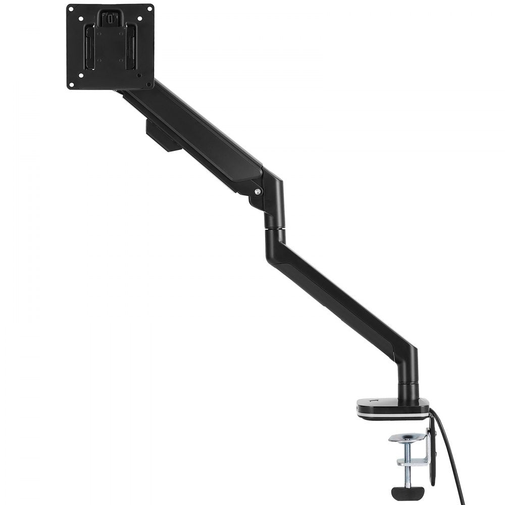 VEVOR Single Monitor Mount, Supports 13"-35" Screen, Fully Adjustable Gas Spring Monitor Arm, Holds up to 26.4 lbs, Computer Monitor Stand Holder with C-Clamp/Grommet Mounting Base, VESA Mount Bracket 
