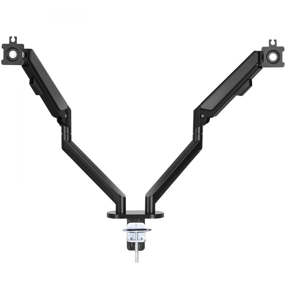 VEVOR Dual Monitor Mount, Supports 13"-35" Screens, Fully Adjustable Gas Spring Monitor Arm, Holds up to 26.4 lbs per Arm, Computer Stand Holder with C-Clamp/Grommet Mounting Base, VESA Mount Bracket 