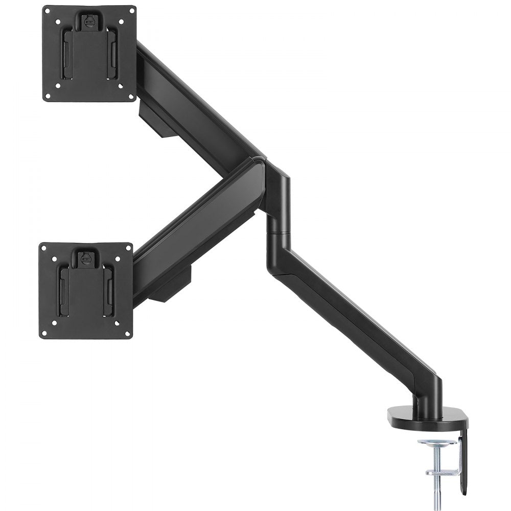VEVOR Dual Monitor Mount, Supports 13"-35" Screens, Fully Adjustable Gas Spring Monitor Arm, Holds up to 26.4 lbs per Arm, Computer Stand Holder with C-Clamp/Grommet Mounting Base, VESA Mount Bracket 