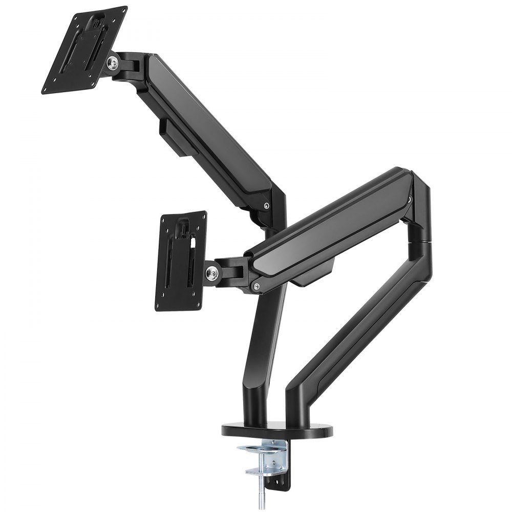 VEVOR Dual Monitor Mount, Supports 13"-35" Screens, Fully Adjustable Gas Spring Monitor Arm, Holds up to 26.4 lbs per Arm, Computer Stand Holder with C-Clamp/Grommet Mounting Base, VESA Mount Bracket 