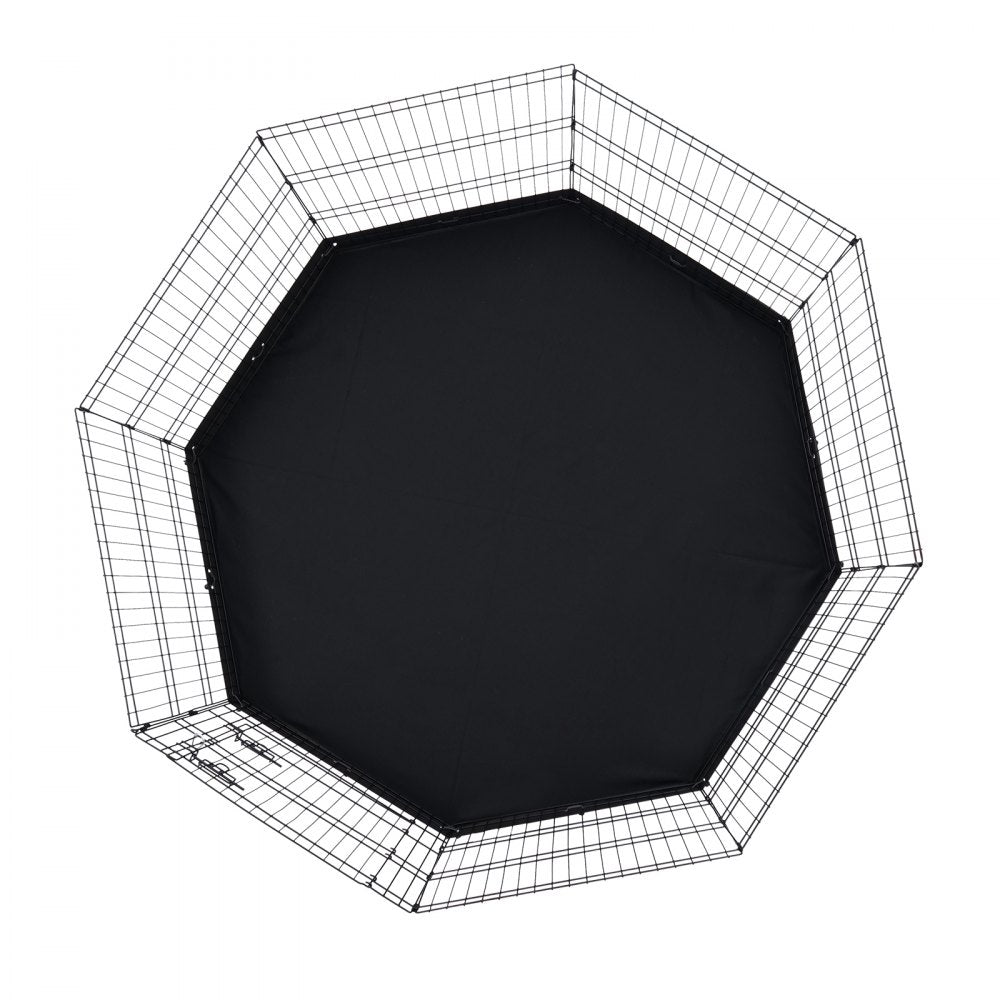VEVOR Dog Playpen 8 Panels Foldable Metal Dog Exercise Pen with Bottom Pad 30"H 