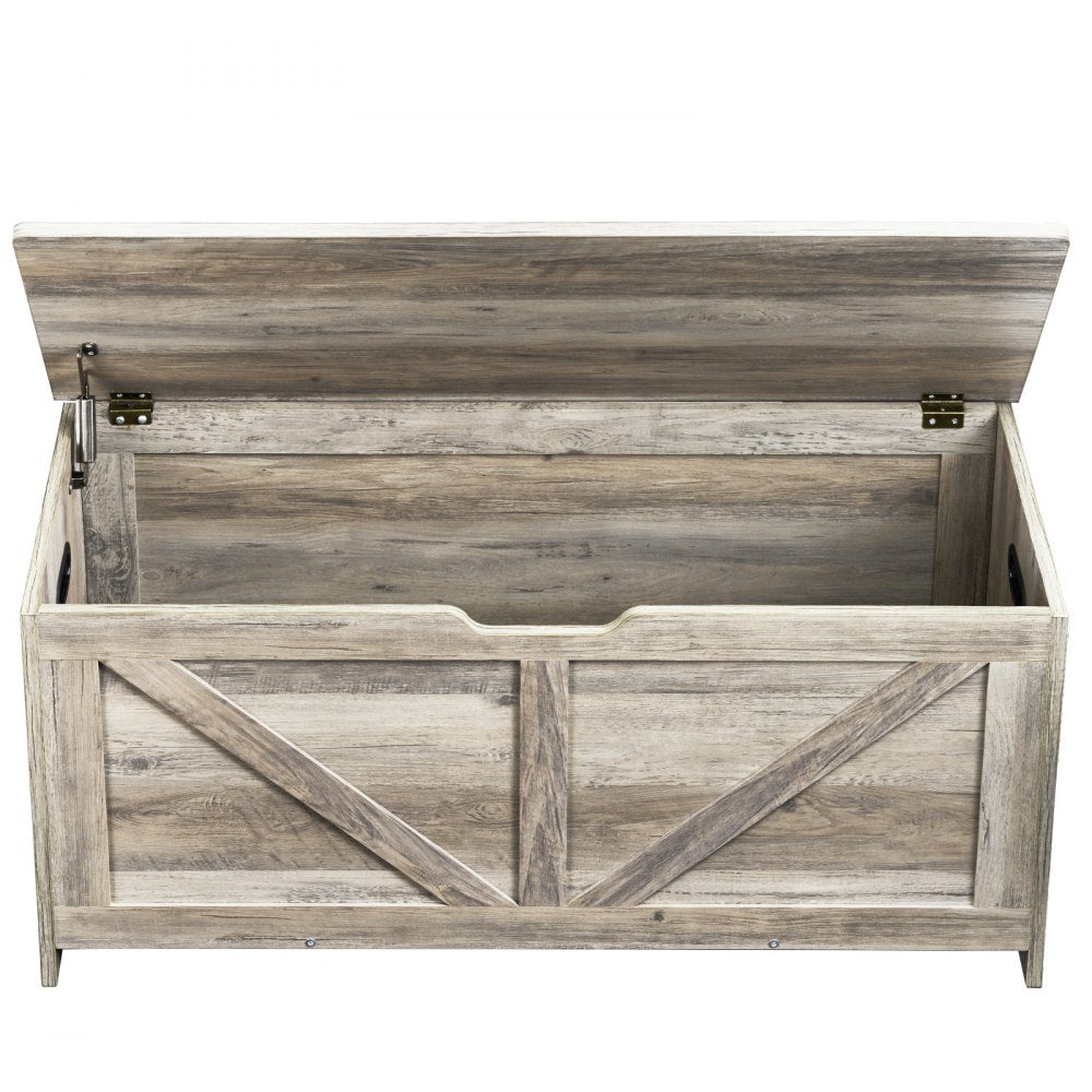 VEVOR Kids Toy Storage Bench Wooden Toy Box Chest 38.98 x 15.55 x 18.9 in Gray 