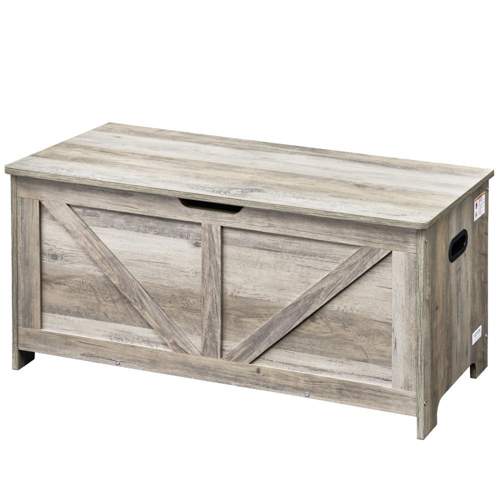 VEVOR Kids Toy Storage Bench Wooden Toy Box Chest 38.98 x 15.55 x 18.9 in Gray 