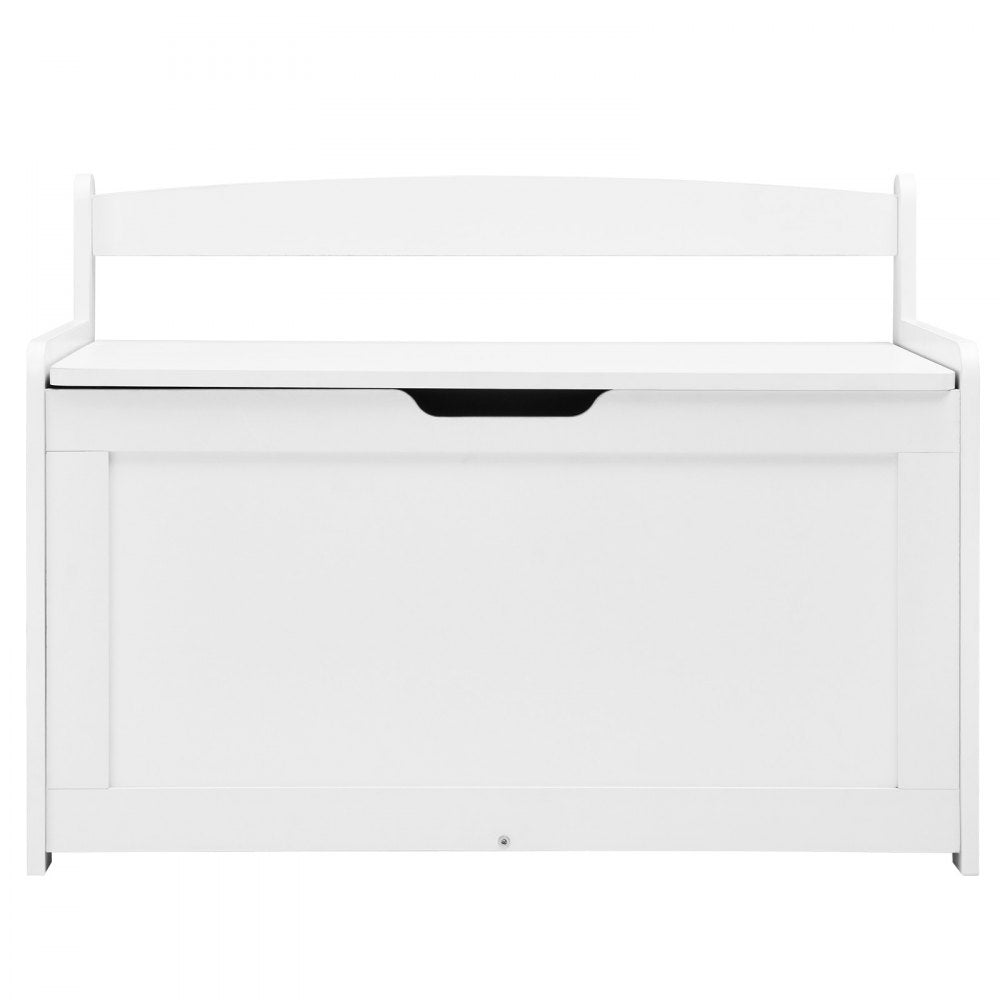 VEVOR Kids Toy Storage Bench Wooden Toy Box Chest 32.68 x 17.91 x 24.02" White 