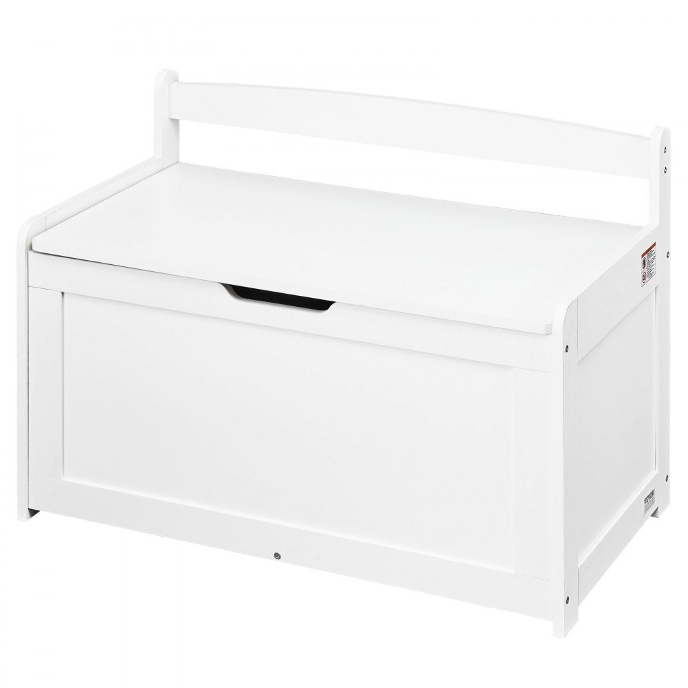 VEVOR Kids Toy Storage Bench Wooden Toy Box Chest 32.68 x 17.91 x 24.02" White 
