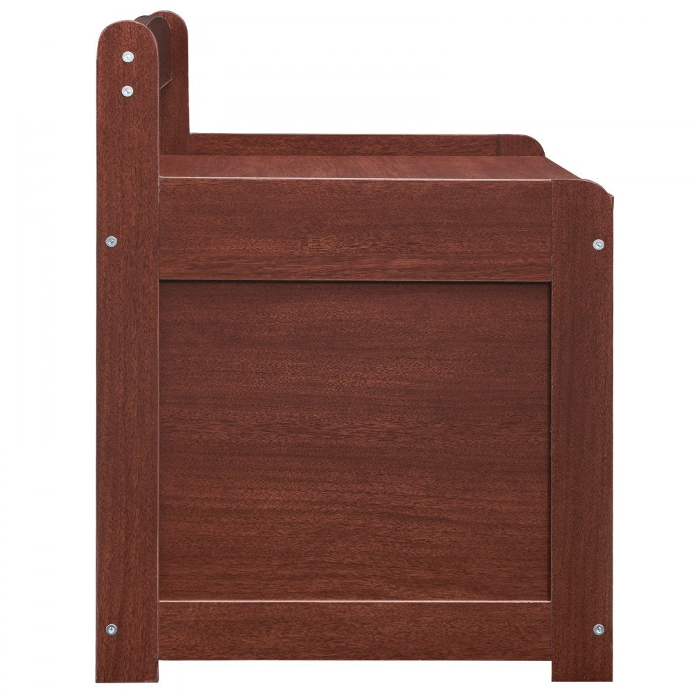 VEVOR Kids Toy Storage Bench Wooden Toy Box Chest 32.68 x 17.91 x 24.02" Cherry 