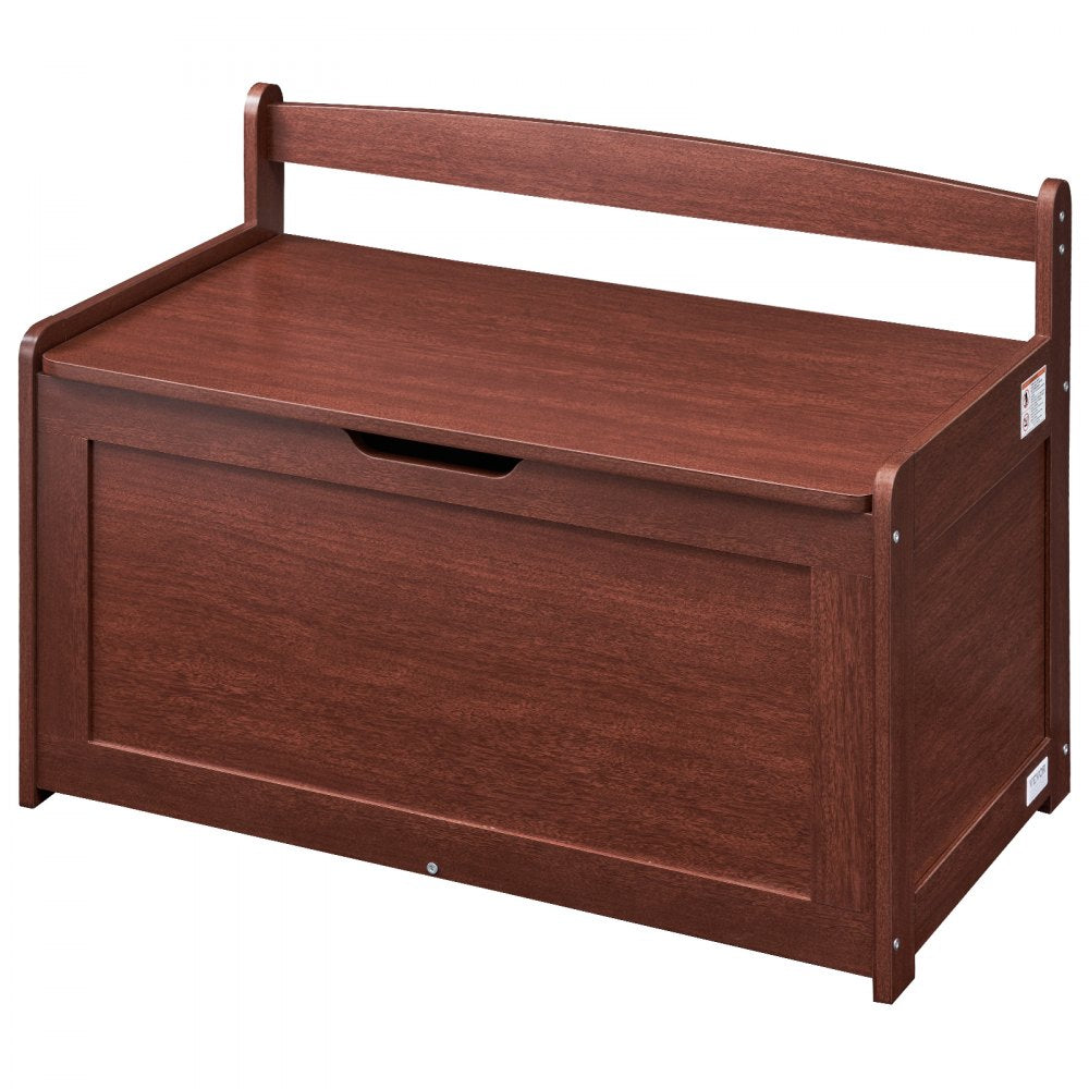 VEVOR Kids Toy Storage Bench Wooden Toy Box Chest 32.68 x 17.91 x 24.02" Cherry 