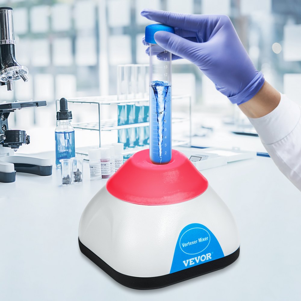 VEVOR Vortex Mixer, 3000RPM Mini Vortex Mixer Shaker, Touch Function Scientific Lab Vortex Shaker, Mix Up to 50ML, 6mm Orbital Diameter for Test Tube, Tattoo Ink, Nail Polish, Eyelash Adhesives, Paint 