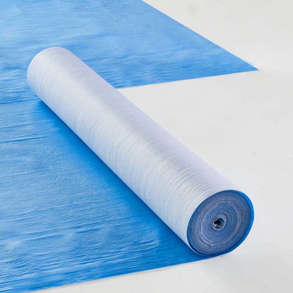 VEVOR Carpet Protection Film, 40" x 84' Floor and Surface Shield, Easy to Cut Simple Installation, Fiber Fabric Car Mat Protection Film Roll for Construction & Renovation,Blue 