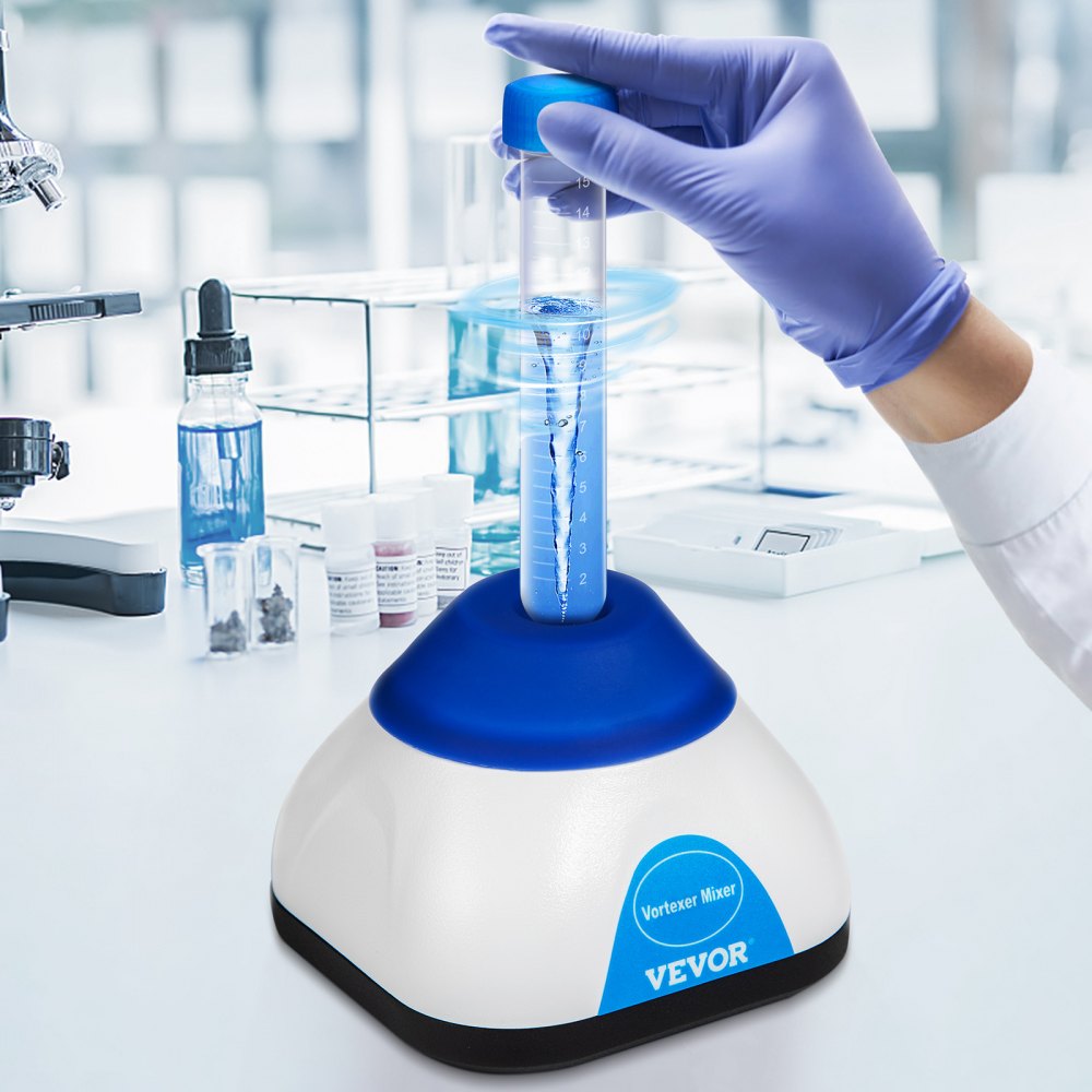 VEVOR Vortex Mixer, 6000RPM Mini Vortex Mixer Shaker, Touch Function Scientific Lab Vortex Shaker, Mix Up to 50ML, 6mm Orbital Diameter for Test Tube, Tattoo Ink, Nail Polish, Eyelash Adhesives, Paint 