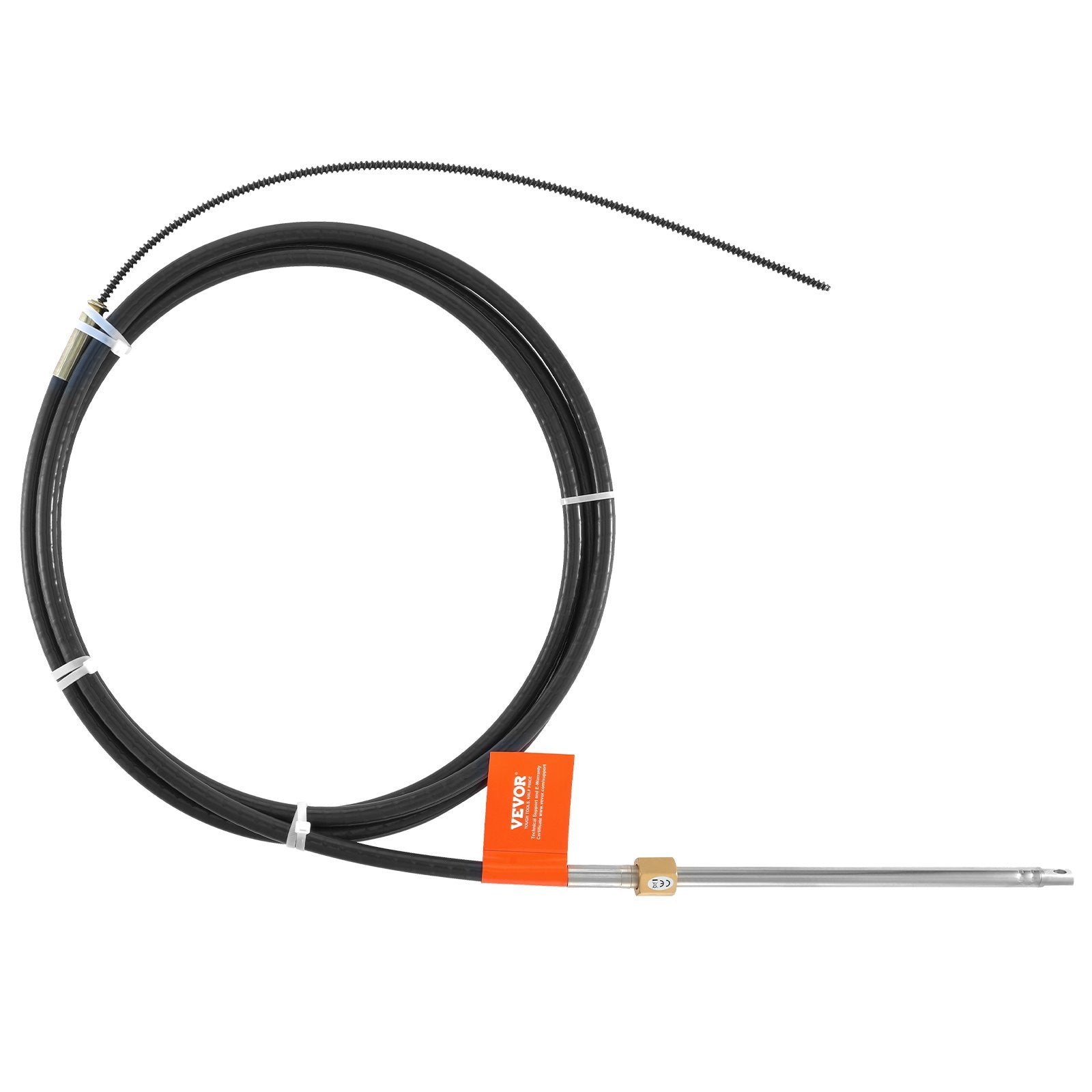 VEVOR Boat Steering Cable, 17 Feet Outboard Marine Rotary Steering Cable, 1/2 Ton High Tensile Strength, Replacement Steering Cable Compatible with Most Single-Station Outboard Steering Systems 