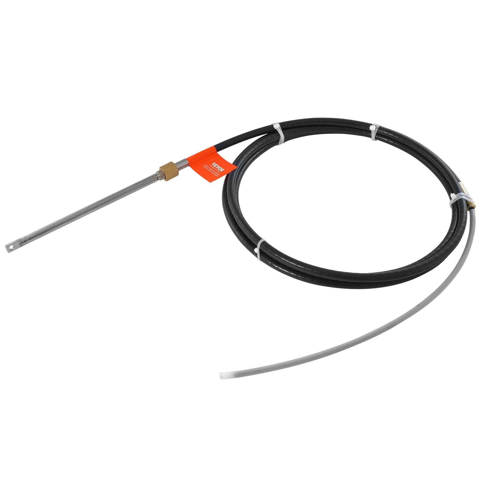 VEVOR Boat Steering Cable, 17 Feet Outboard Marine Rotary Steering Cable, 1/2 Ton High Tensile Strength, Replacement Steering Cable Compatible with Most Single-Station Outboard Steering Systems 