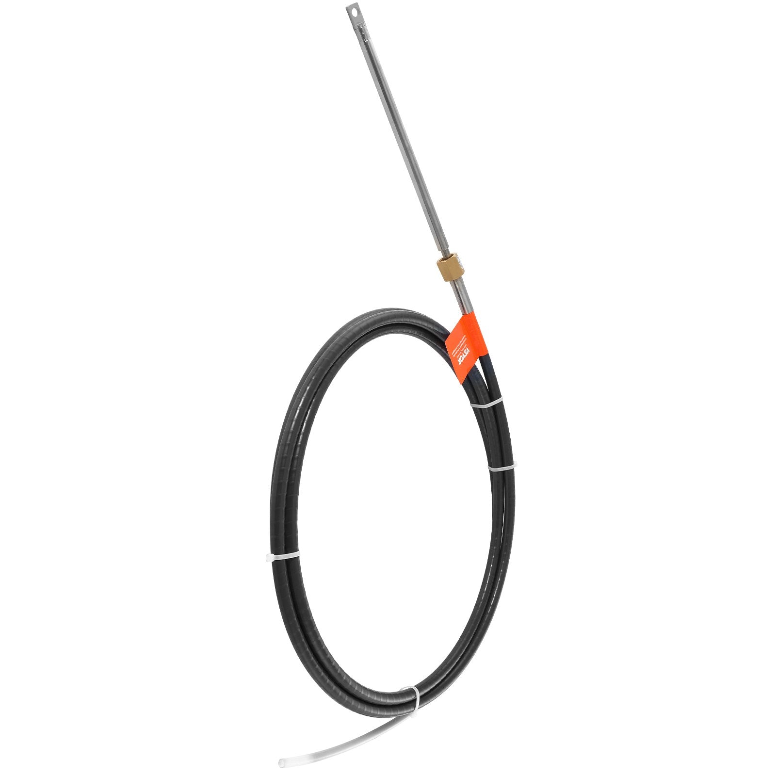 VEVOR Boat Steering Cable, 17 Feet Outboard Marine Rotary Steering Cable, 1/2 Ton High Tensile Strength, Replacement Steering Cable Compatible with Most Single-Station Outboard Steering Systems 