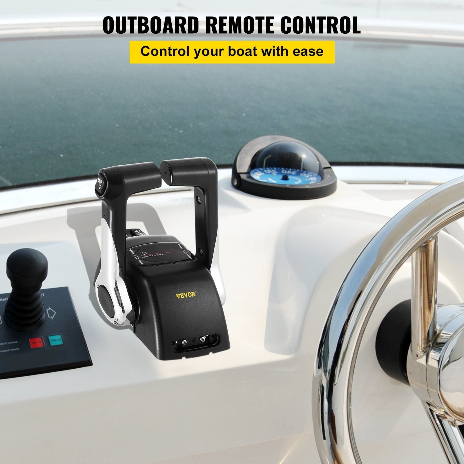 VEVOR Boat Throttle Control 704-48207-R0-00 Boat Control Box Dual Twin Engine Mount Outboard Remote Control Binnacle Remote Control Throttle Gear Control Compatible with Yamaha Outboard 
