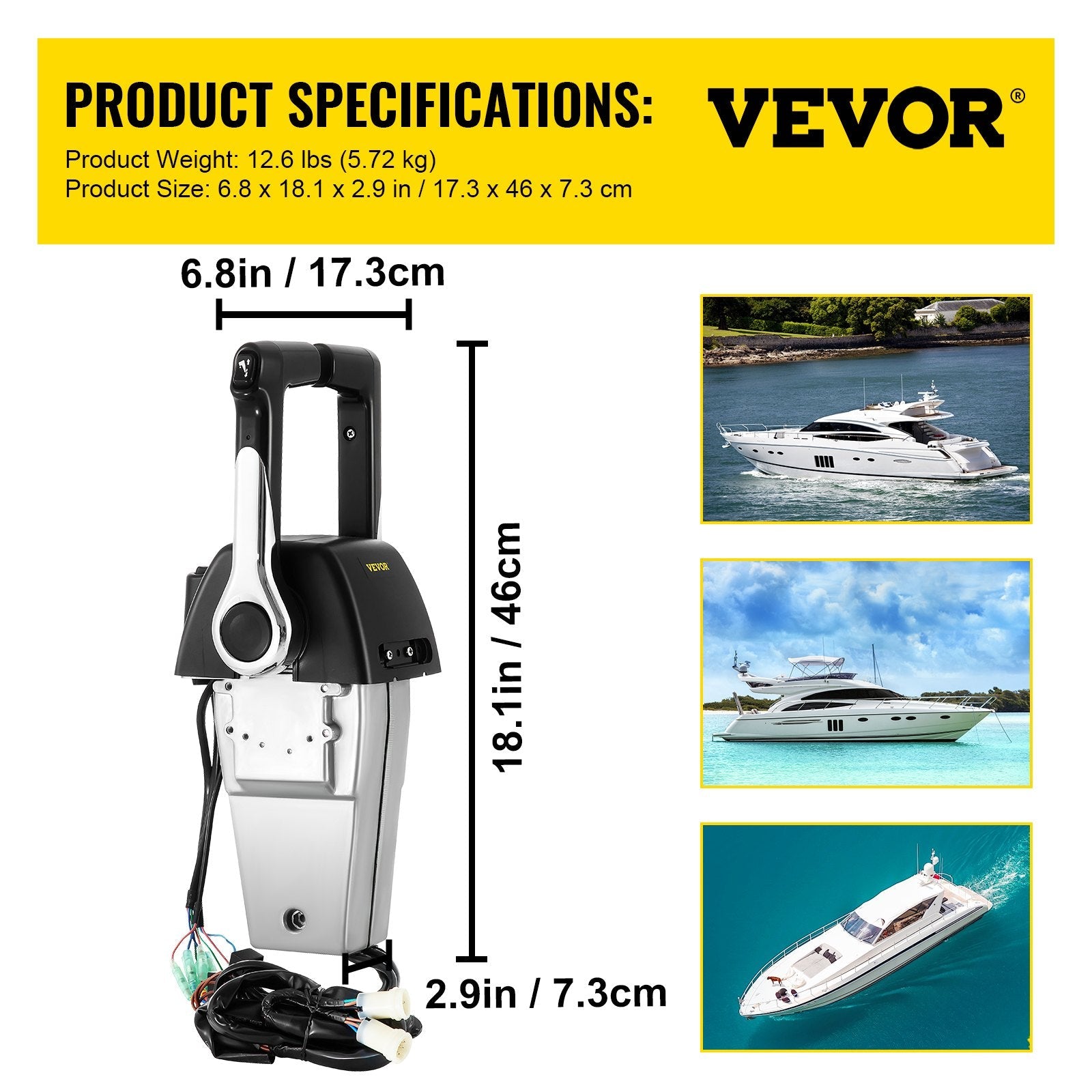 VEVOR Boat Throttle Control 704-48207-R0-00 Boat Control Box Dual Twin Engine Mount Outboard Remote Control Binnacle Remote Control Throttle Gear Control Compatible with Yamaha Outboard 