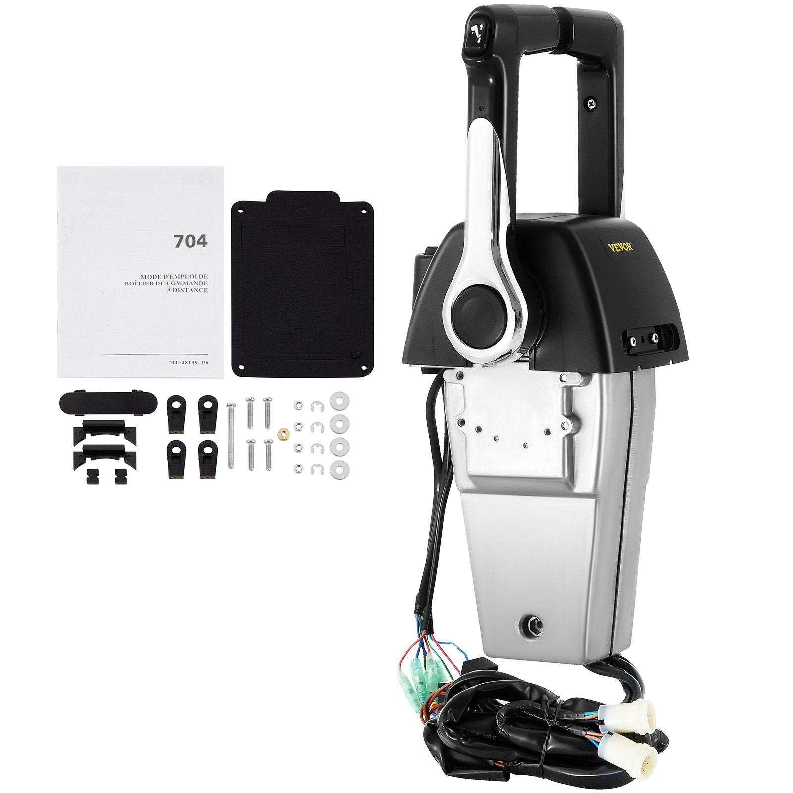 VEVOR Boat Throttle Control 704-48207-R0-00 Boat Control Box Dual Twin Engine Mount Outboard Remote Control Binnacle Remote Control Throttle Gear Control Compatible with Yamaha Outboard 